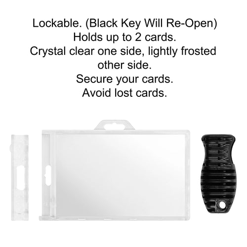 Transparent ID Badge Card Holder – Pack of 100