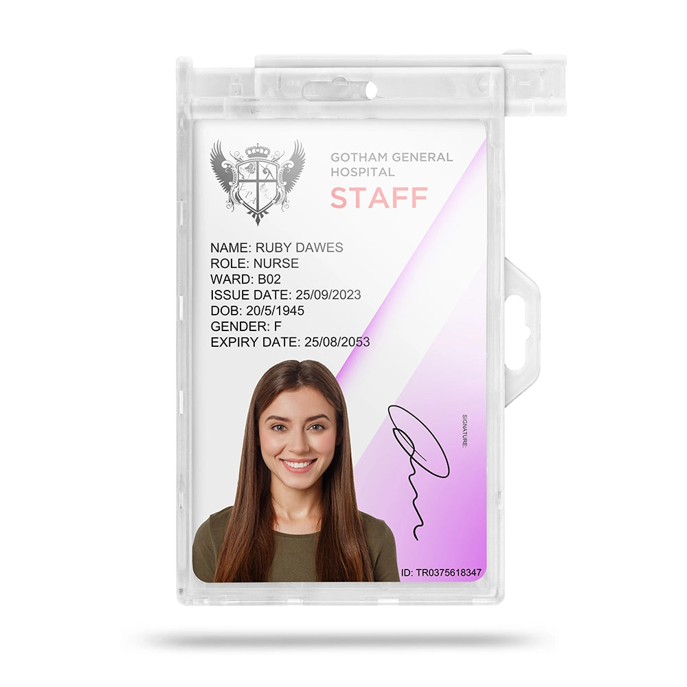 Transparent ID Badge Card Holder – Pack of 100